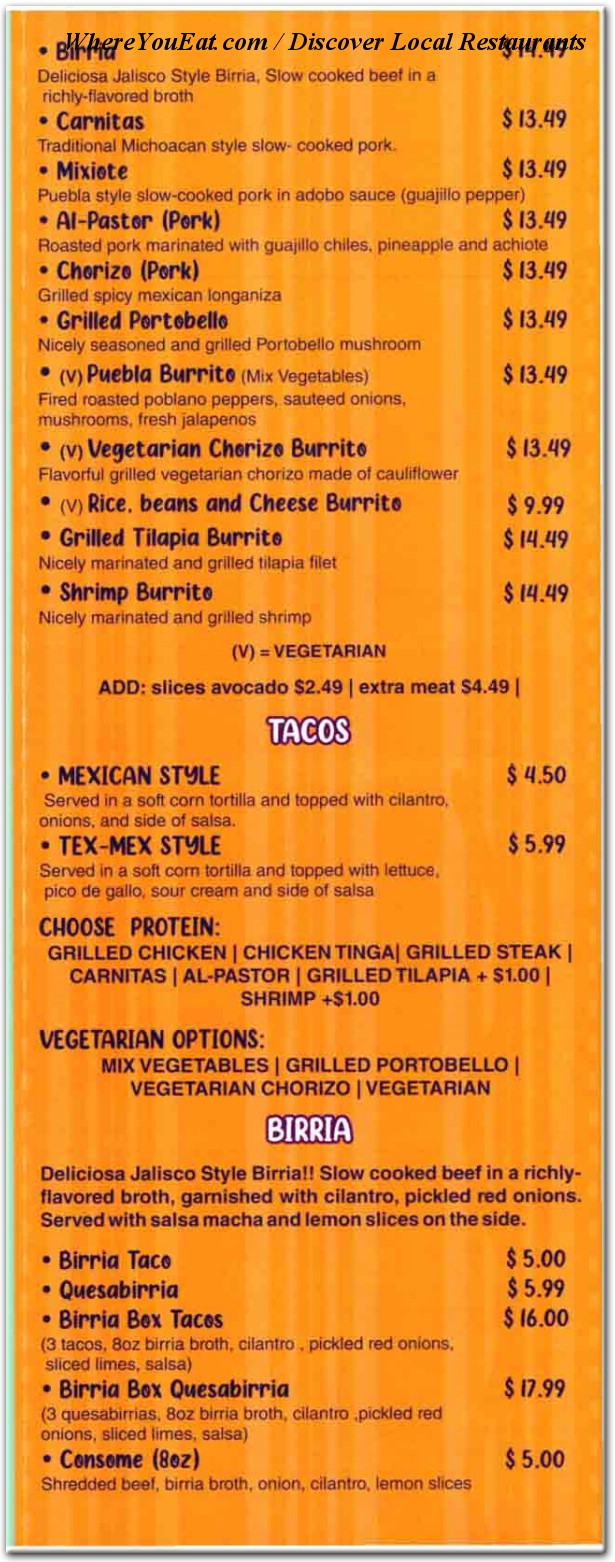 menu image