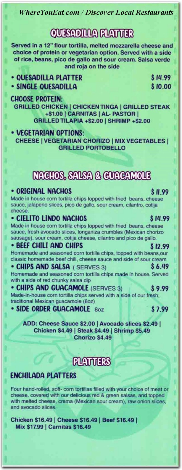 menu image