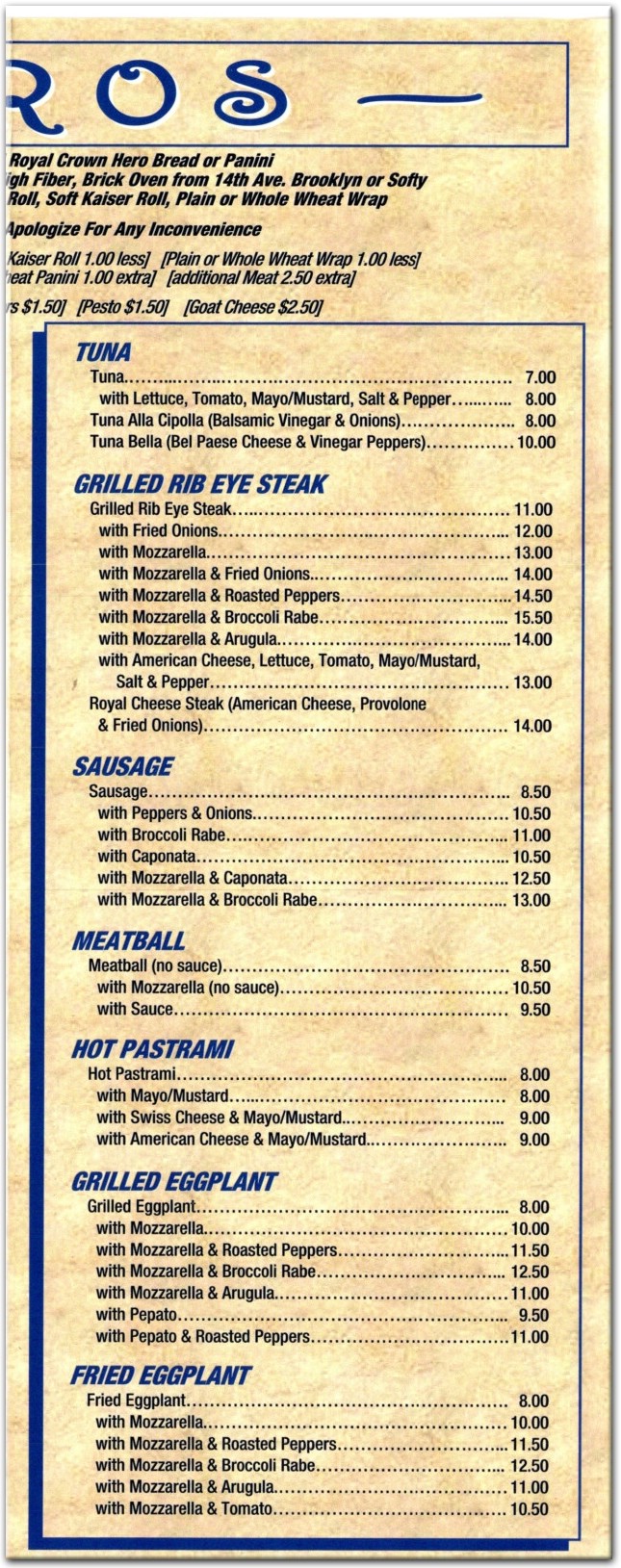 menu image