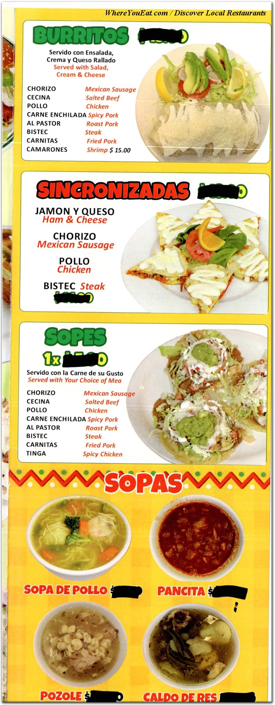 menu image