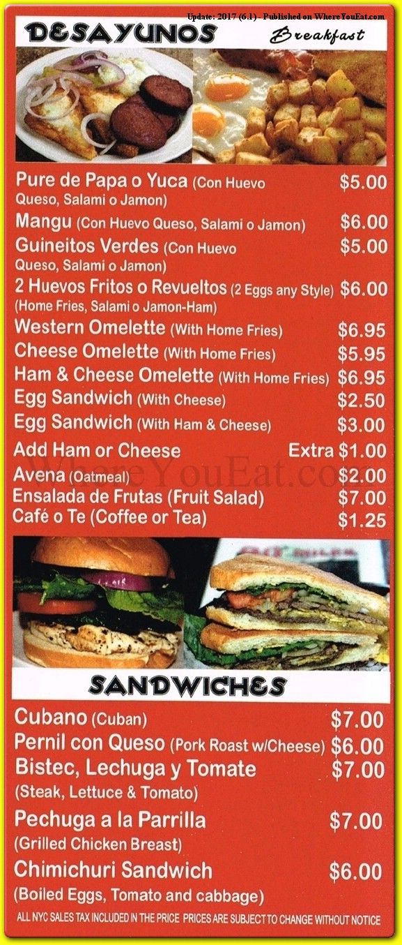 menu image