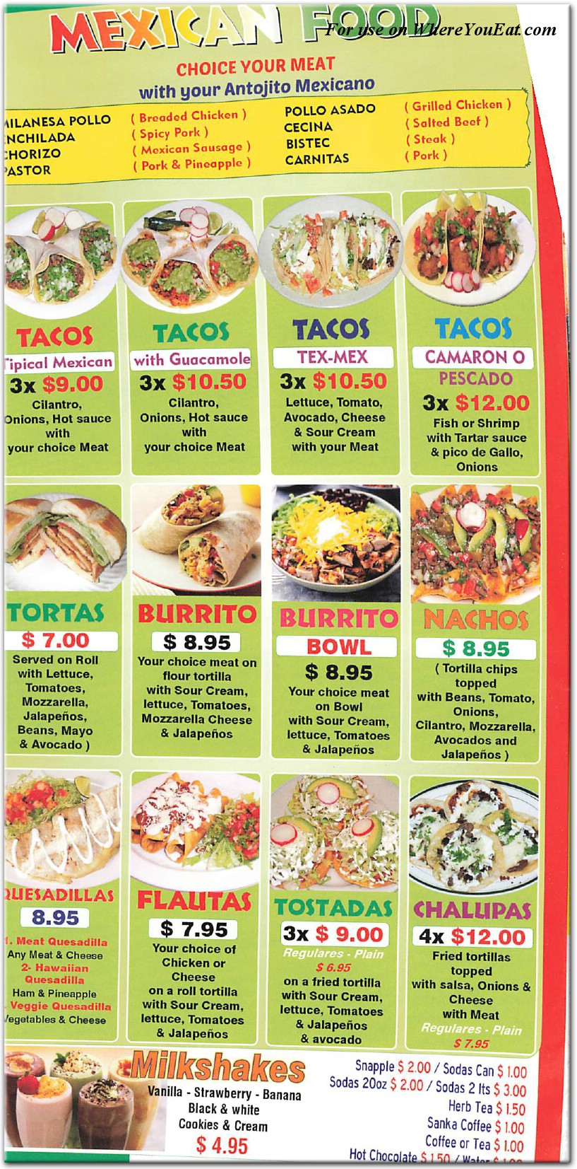 menu image