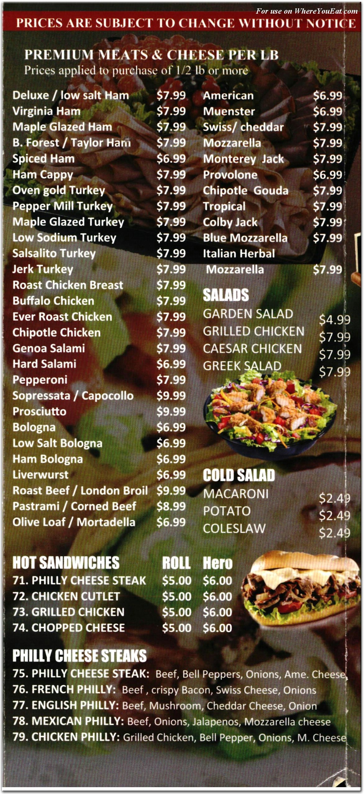 menu image