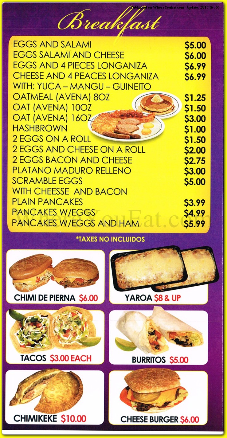 menu image