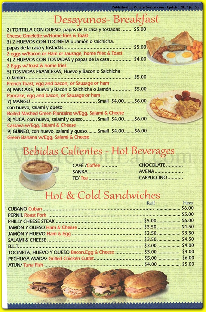 menu image