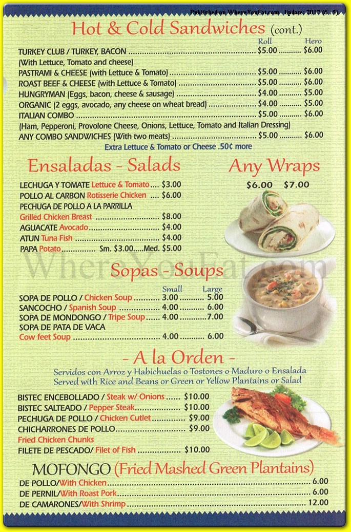 menu image