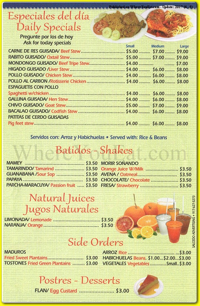 menu image