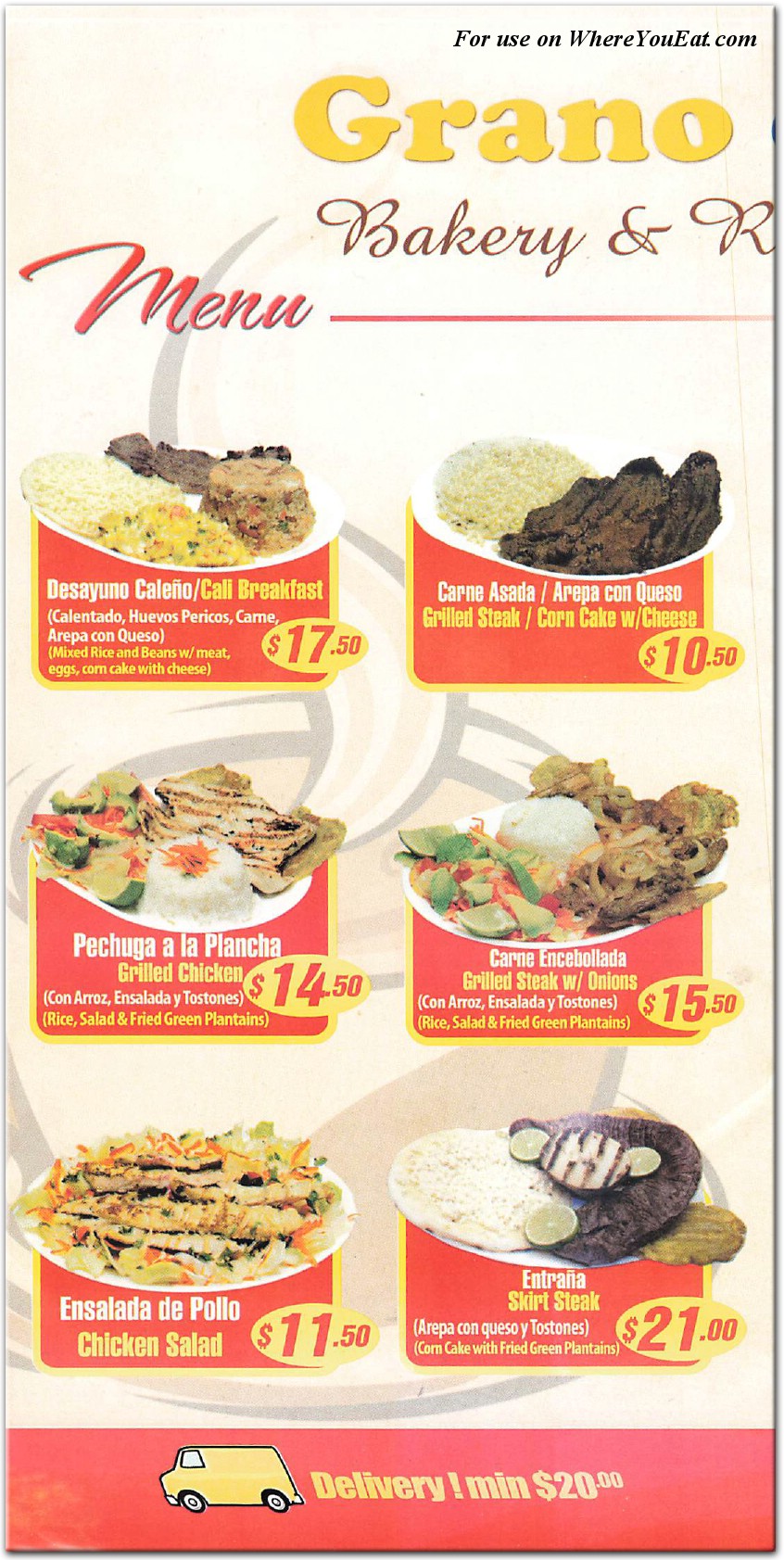 menu image