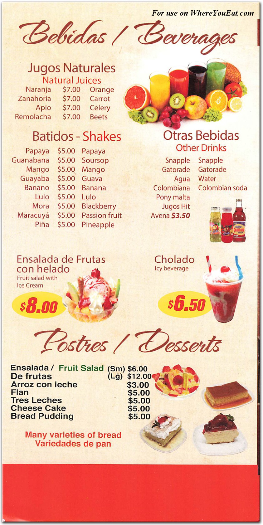 menu image