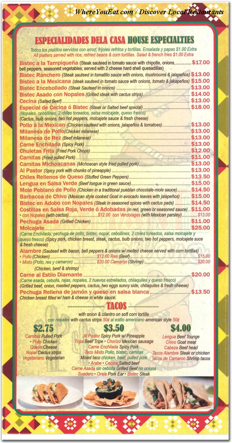 menu image