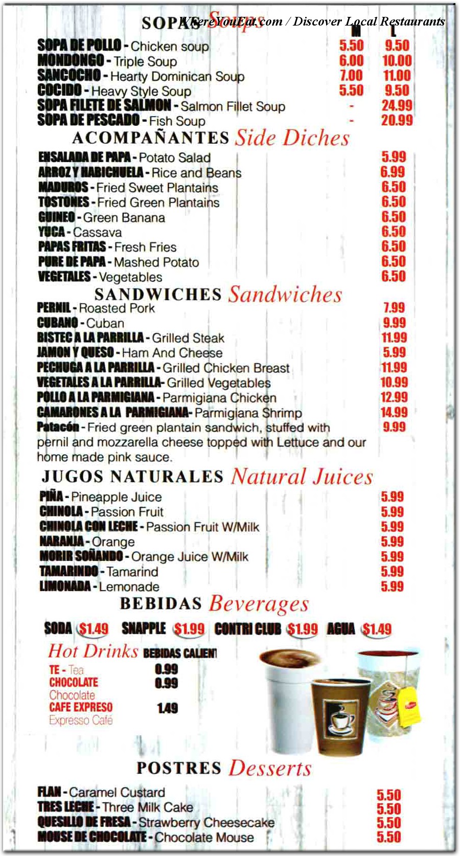 menu image