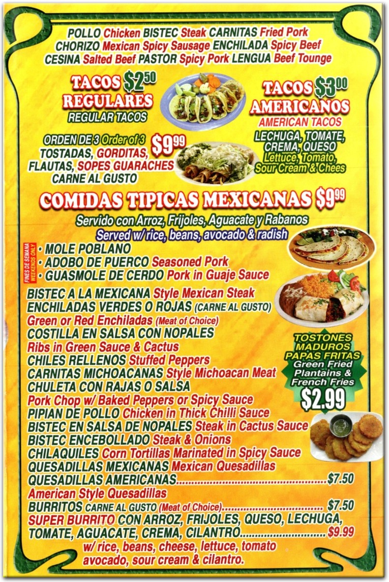 menu image