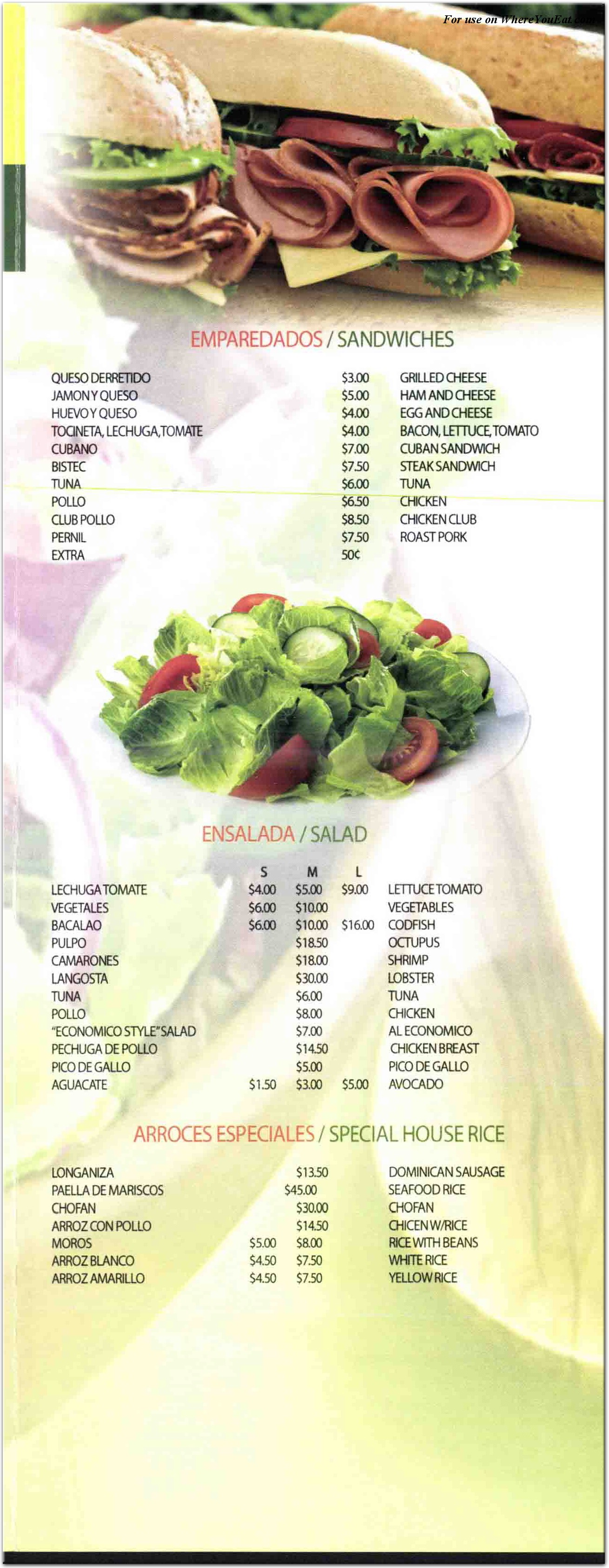 menu image