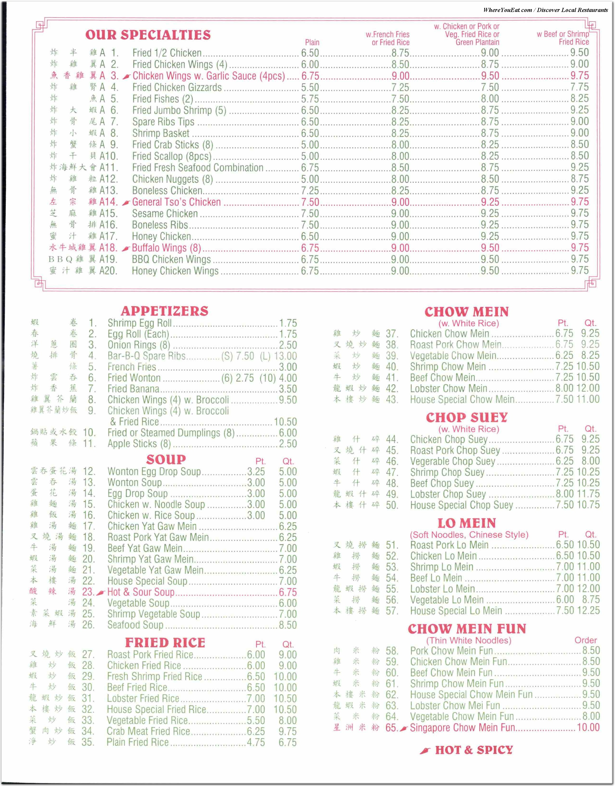 menu image