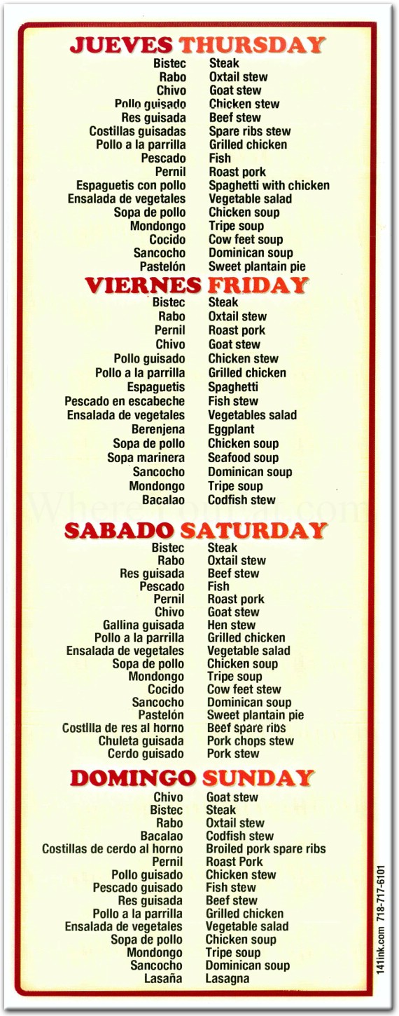 menu image