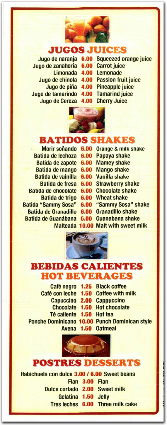 menu image