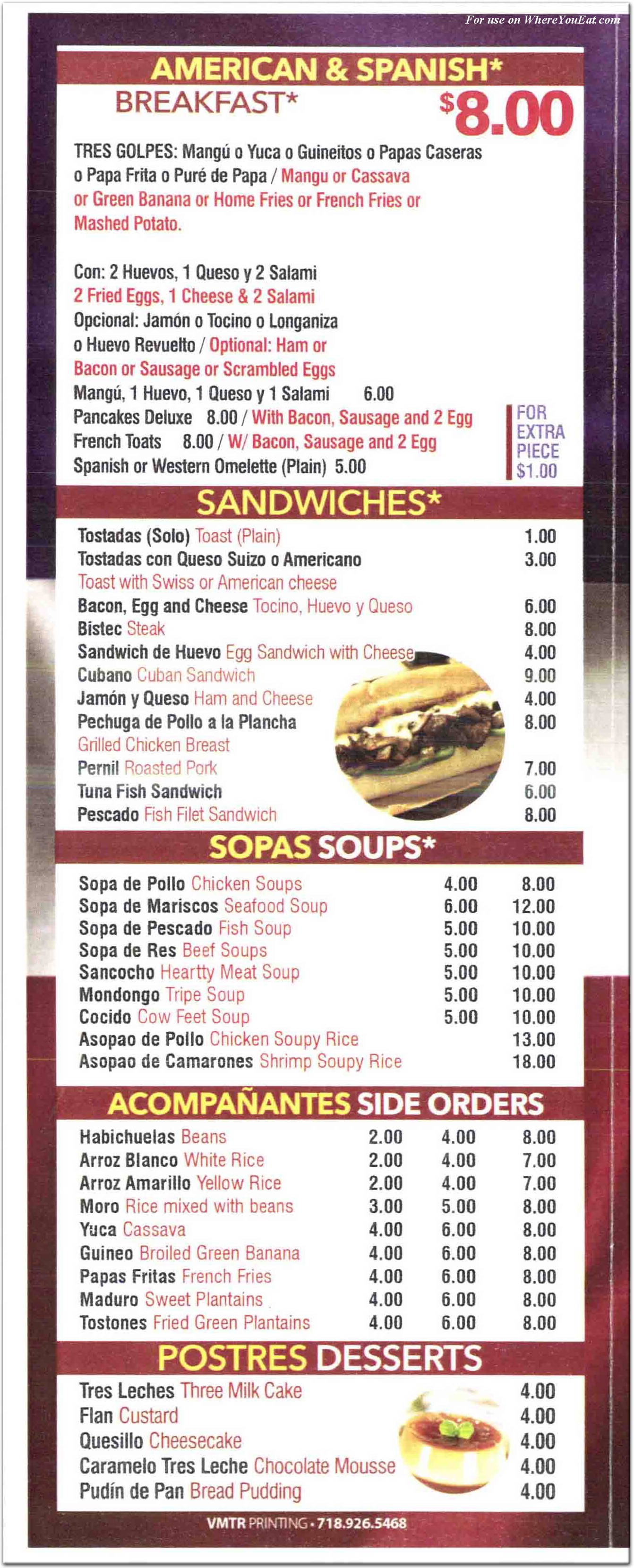 menu image