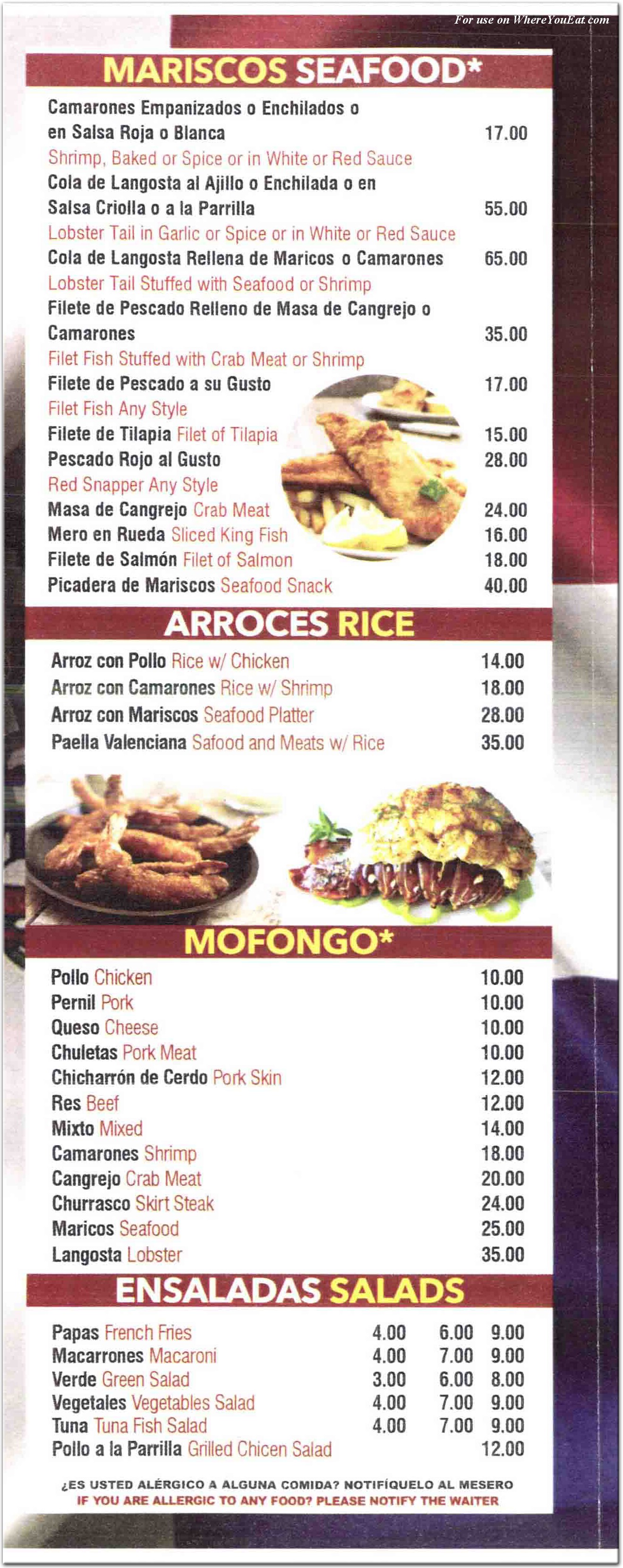 menu image