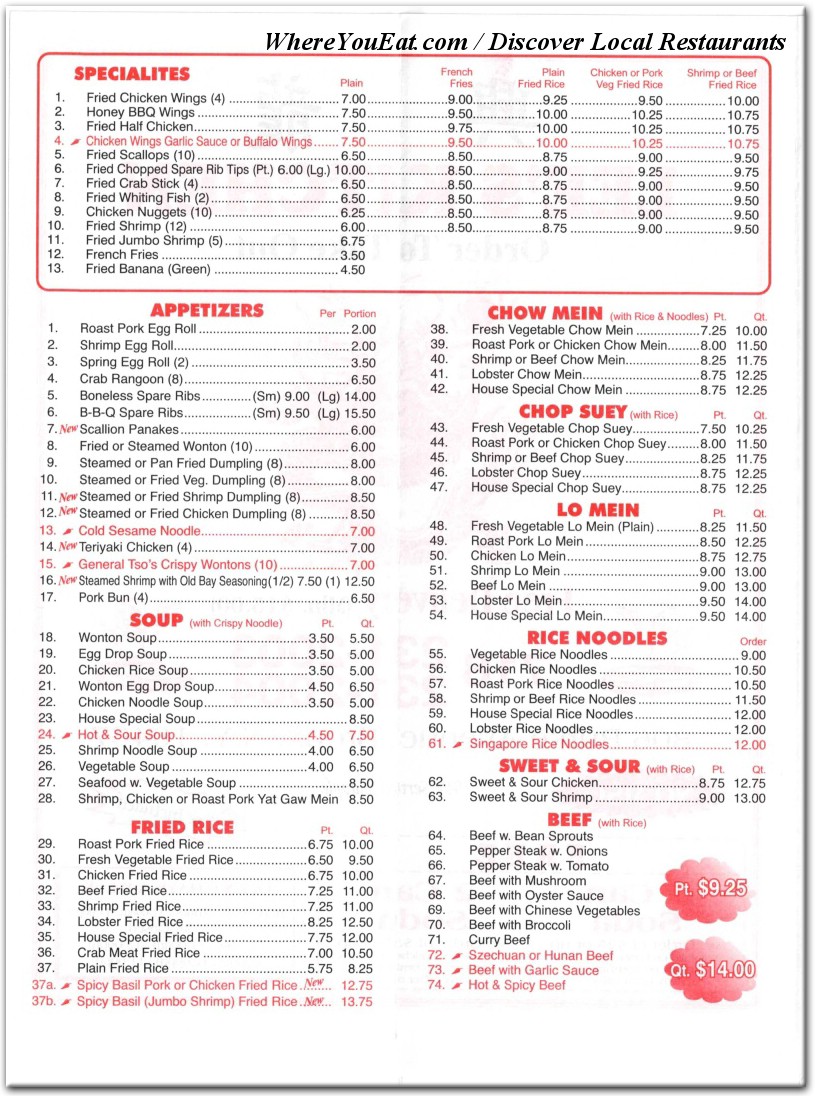 menu image
