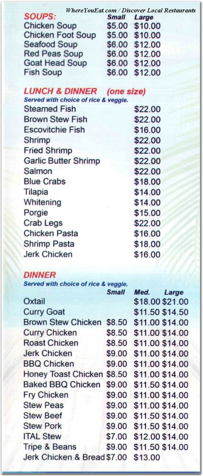 menu image