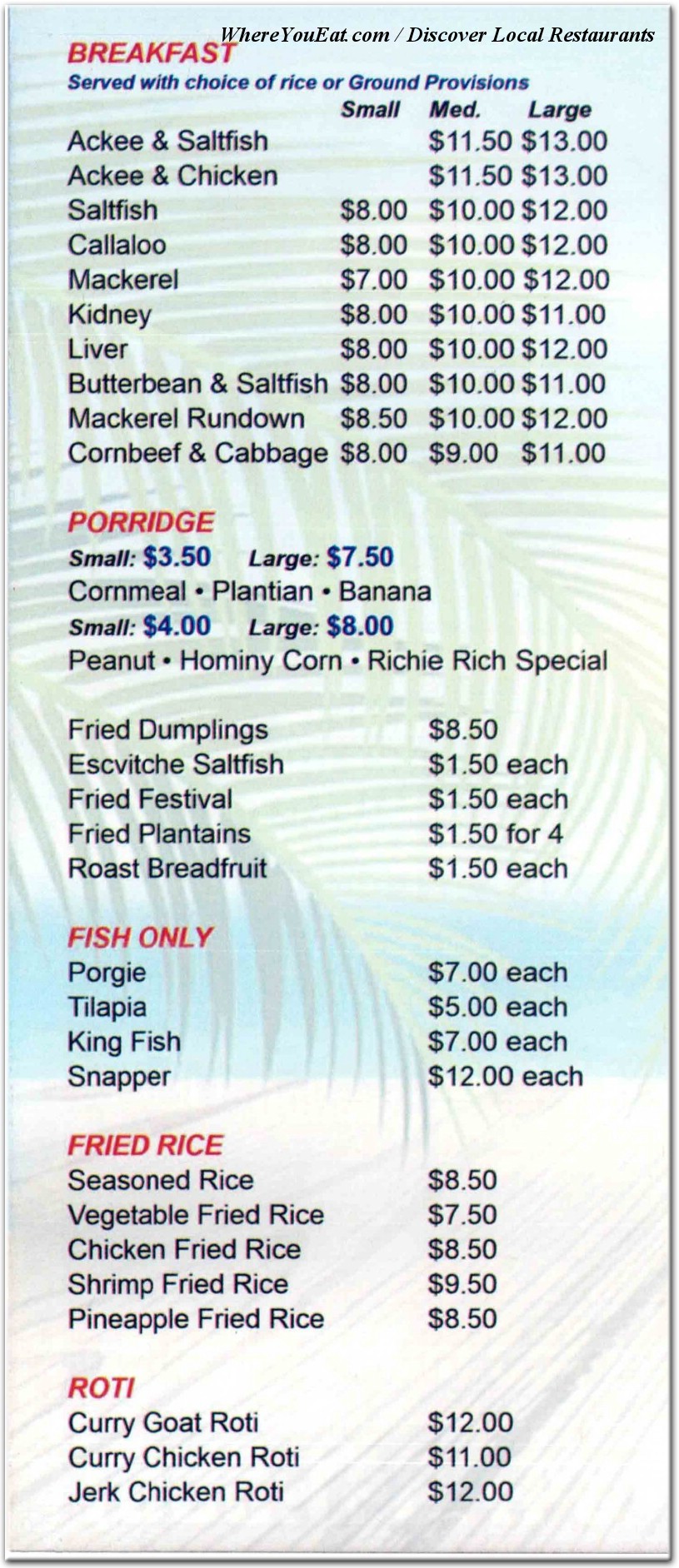 menu image
