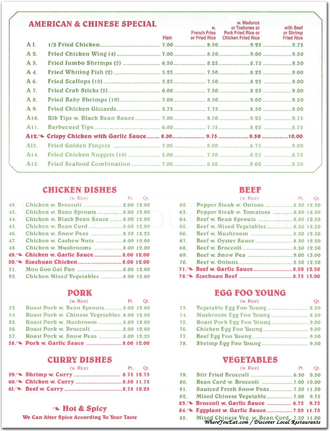 menu image