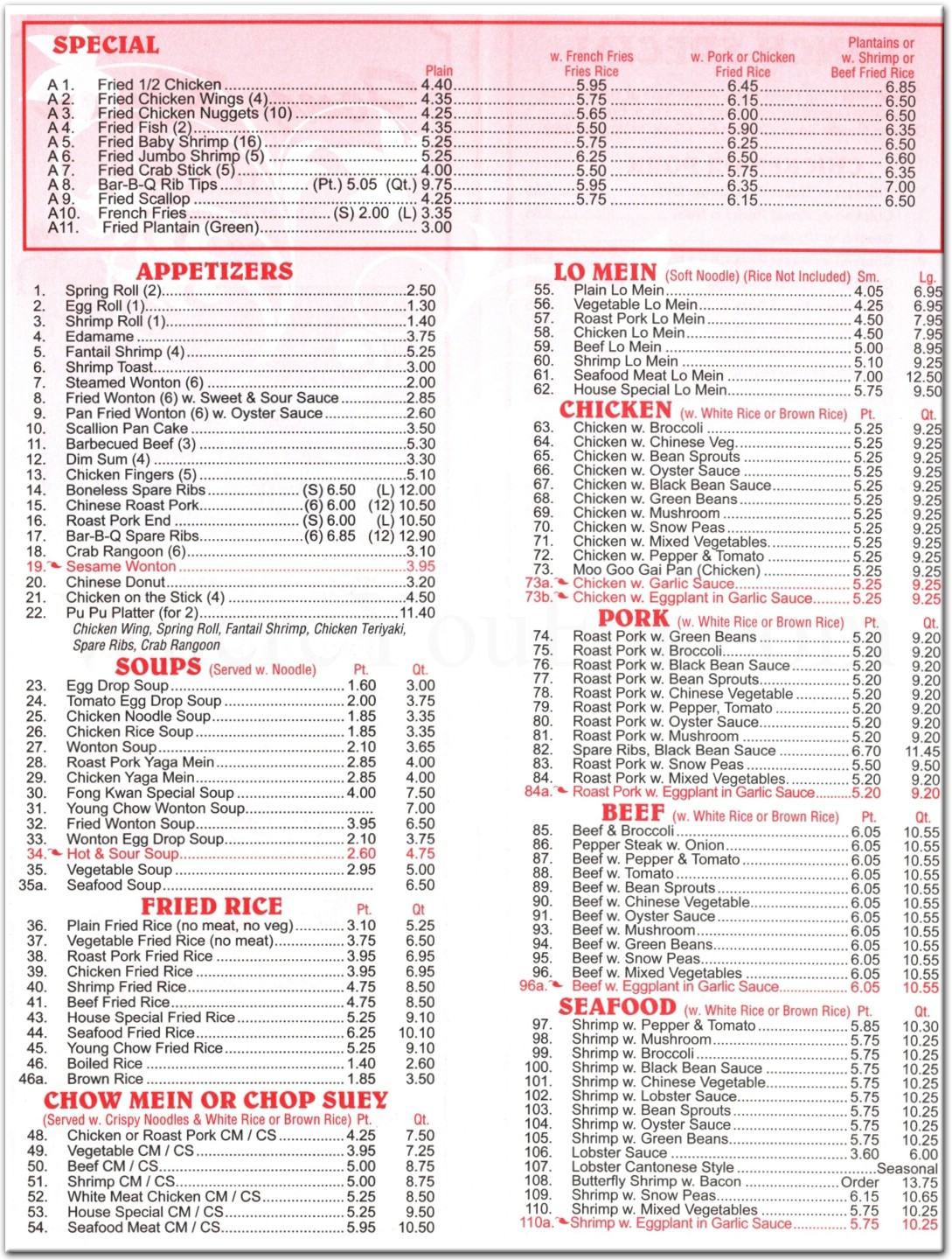 menu image