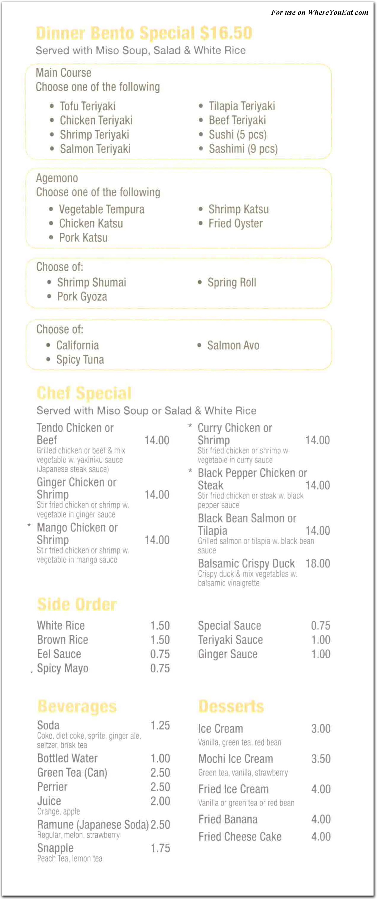 menu image