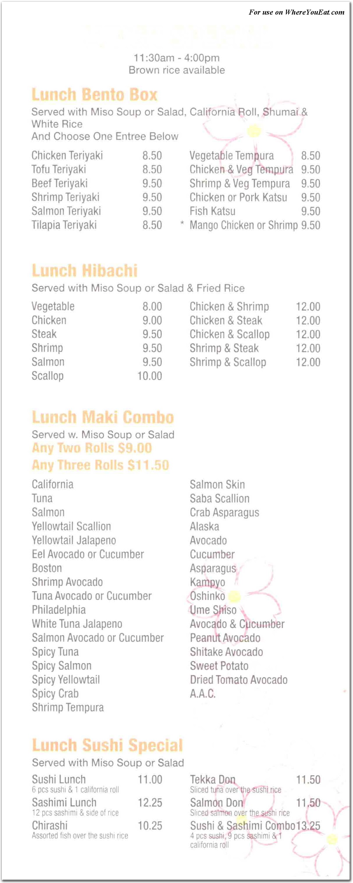 menu image