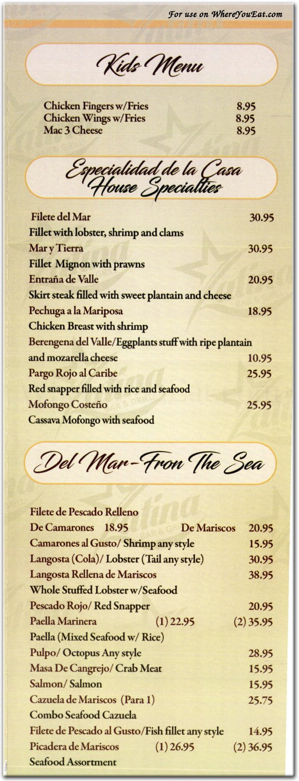 menu image