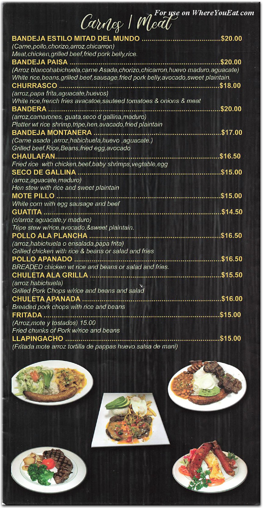 menu image