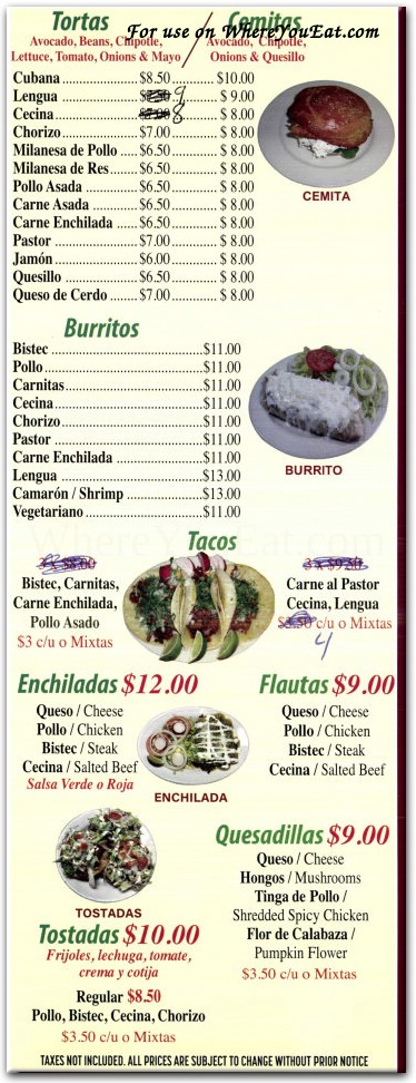 menu image