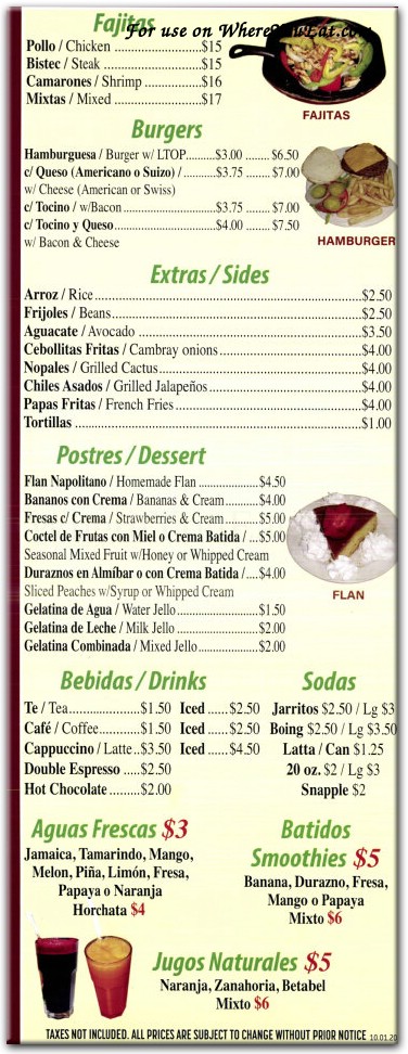 menu image