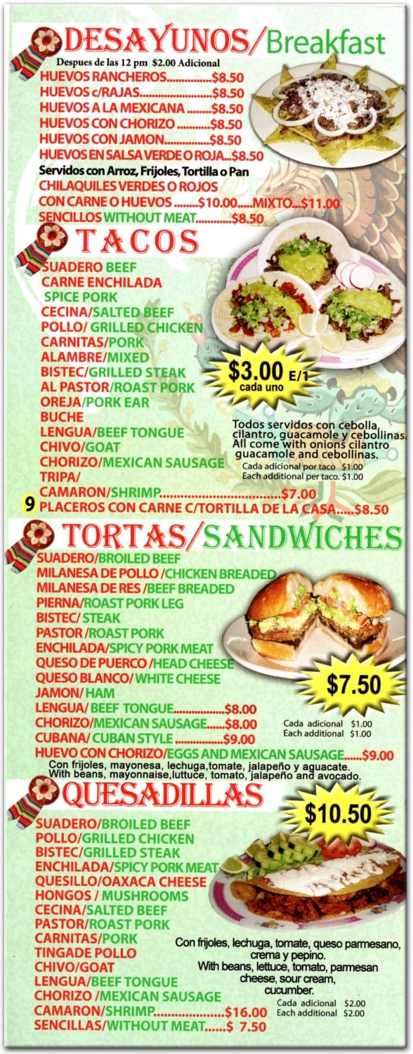 menu image