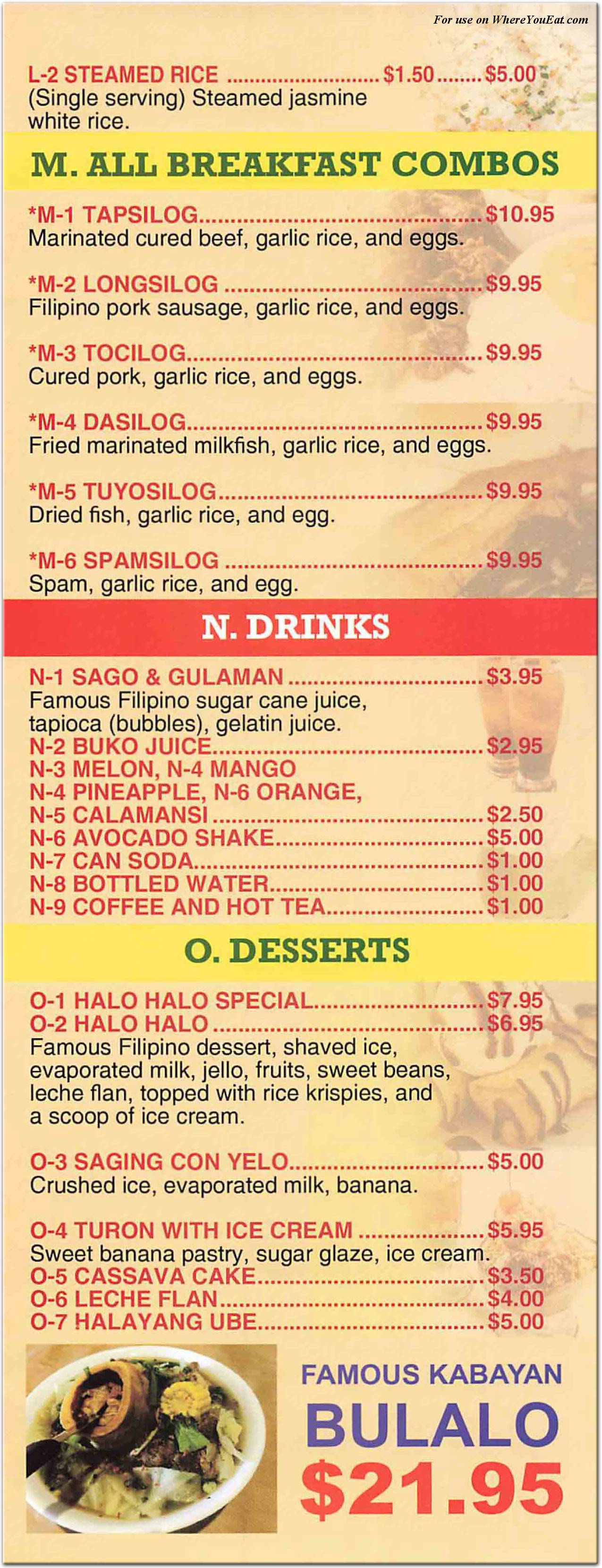 menu image