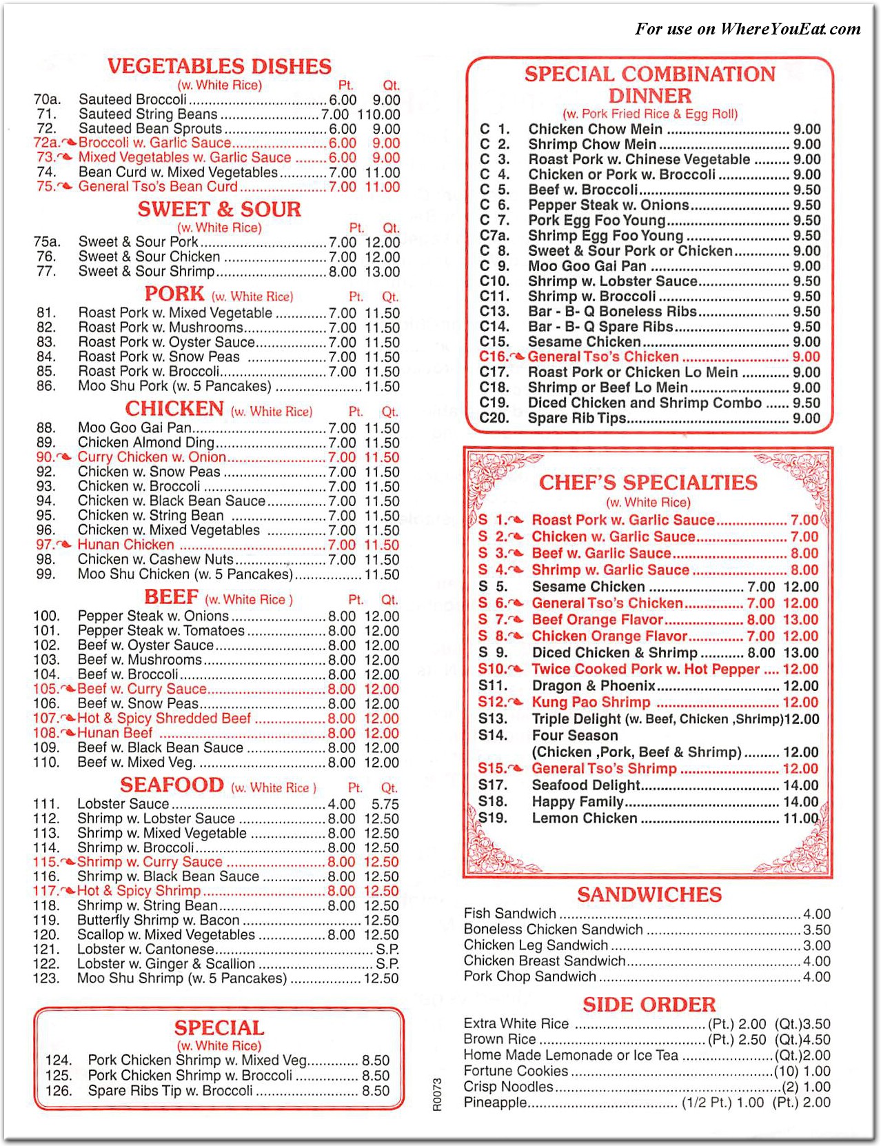 menu image