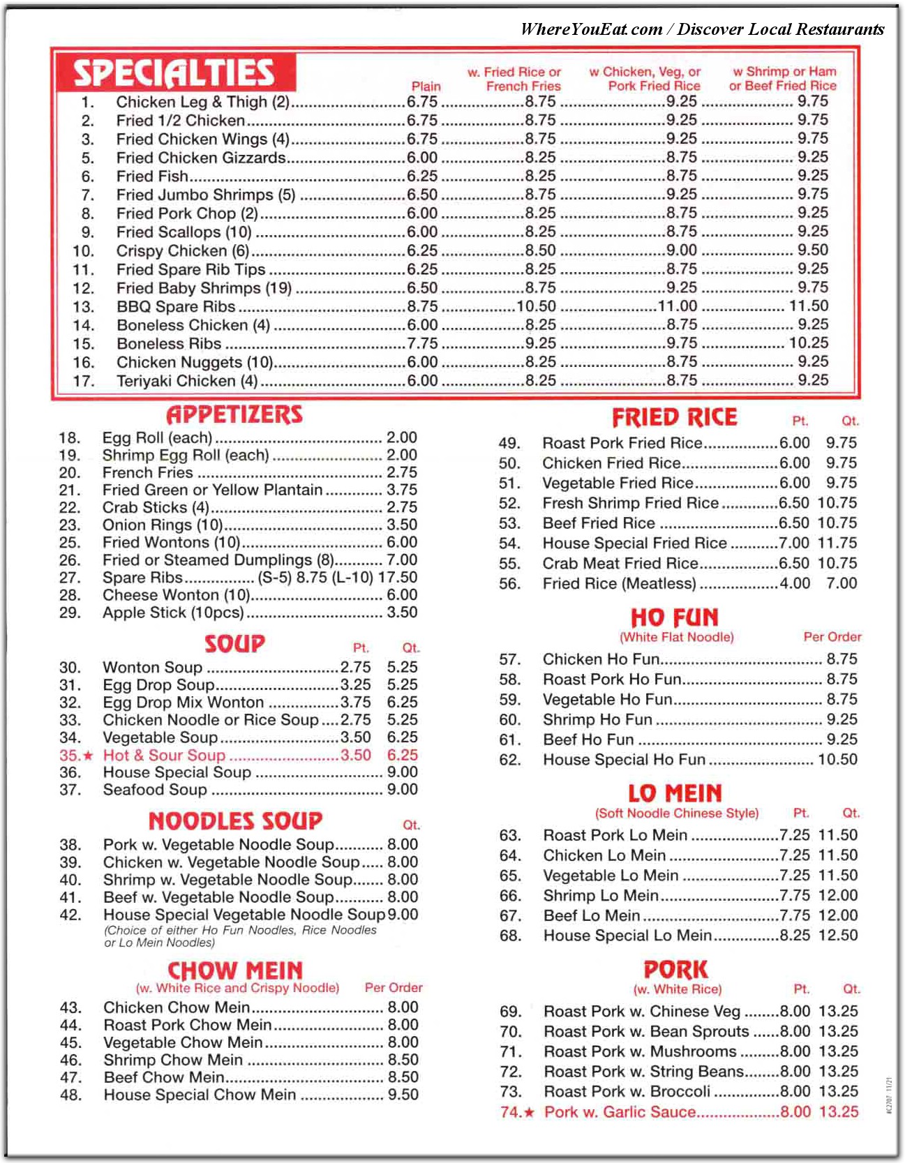 menu image