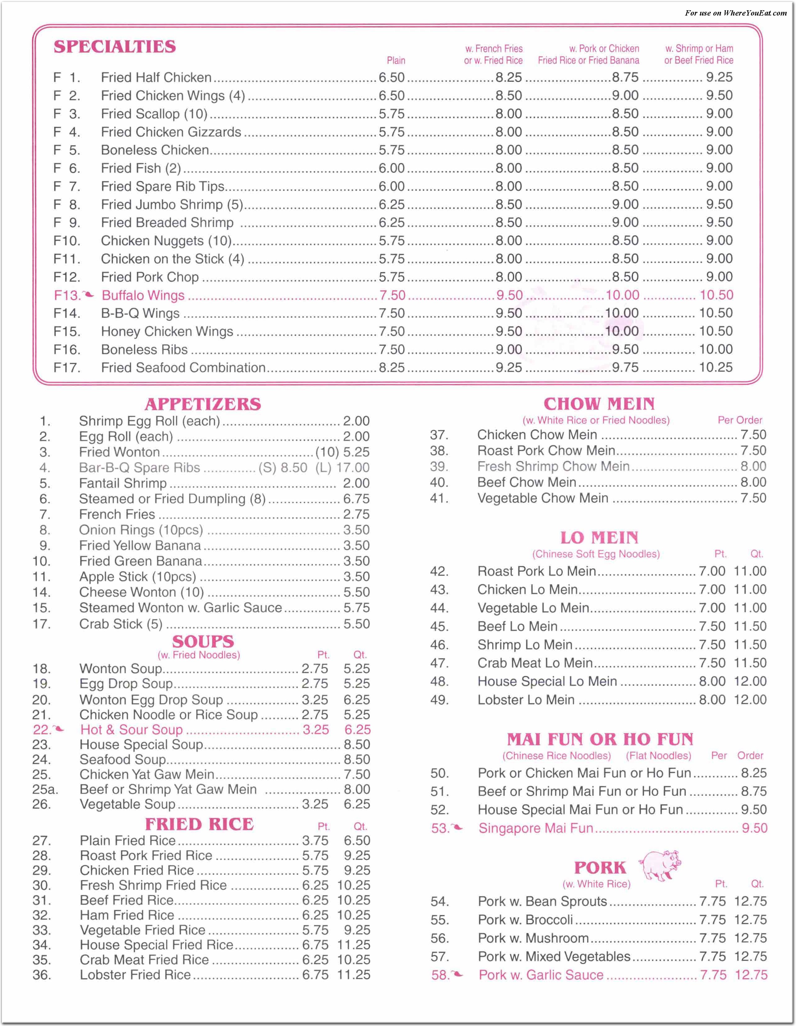 menu image