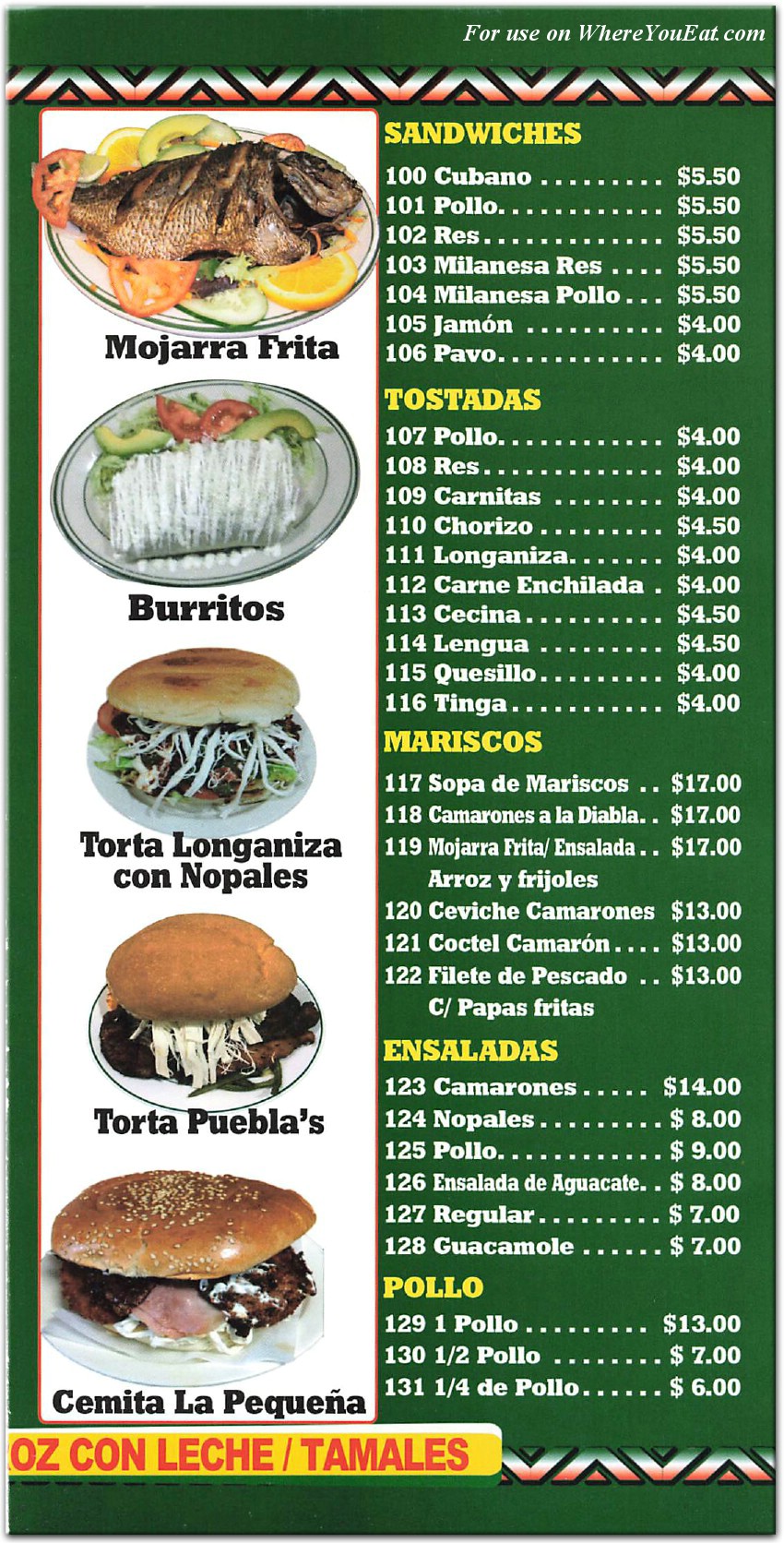 menu image