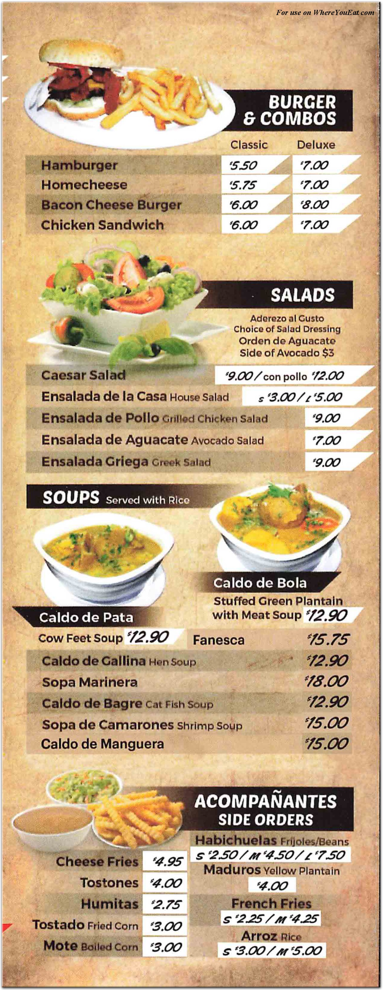 menu image