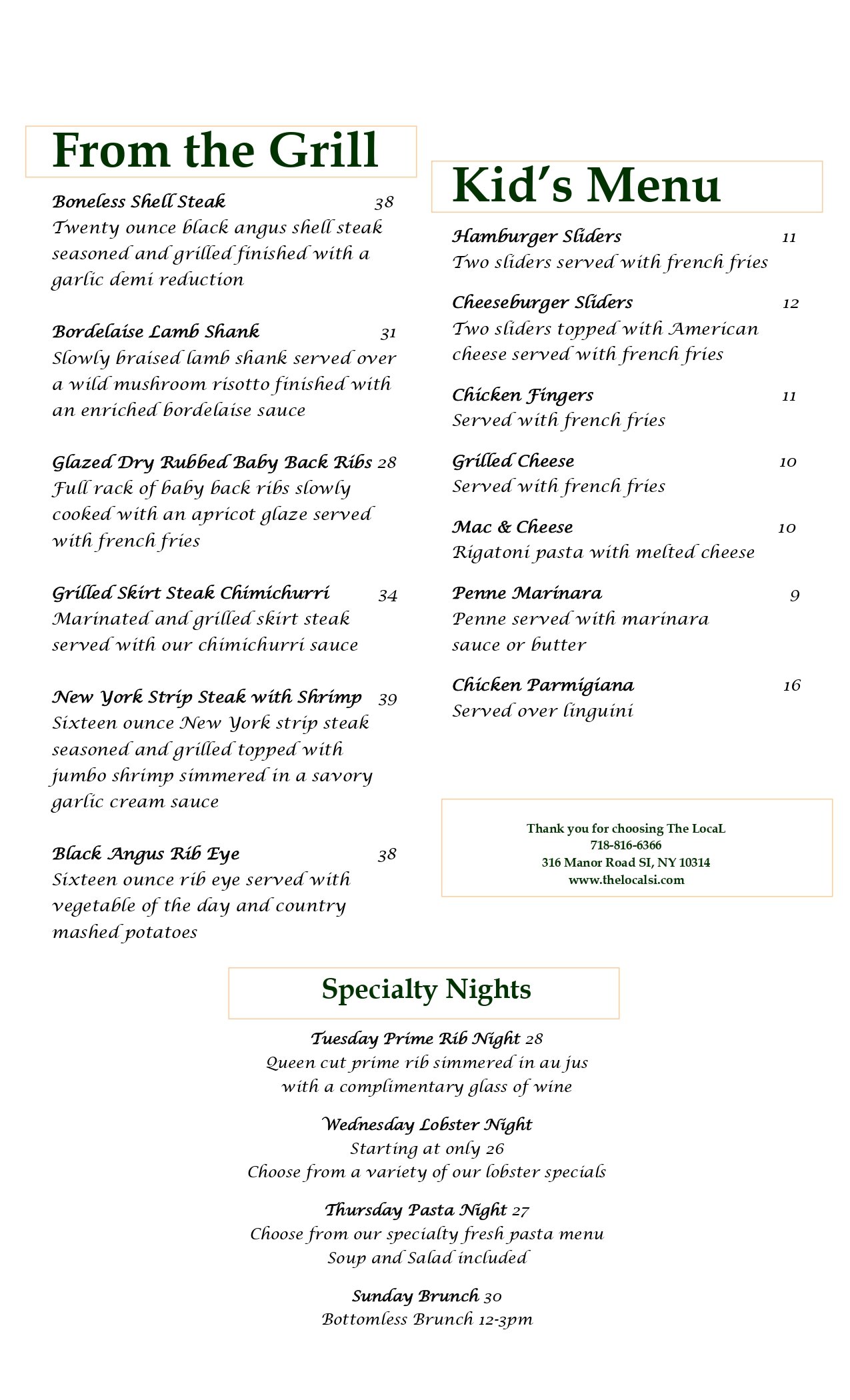 menu image