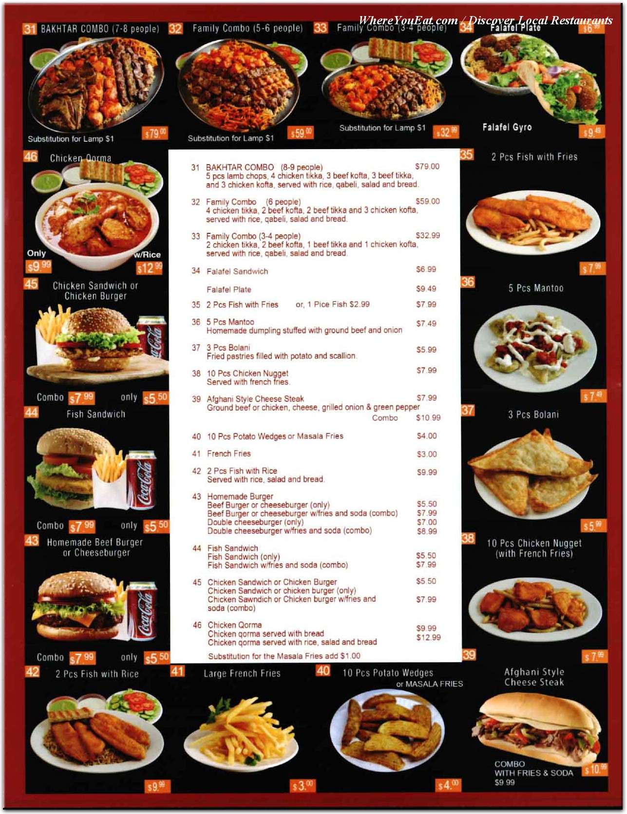 menu image