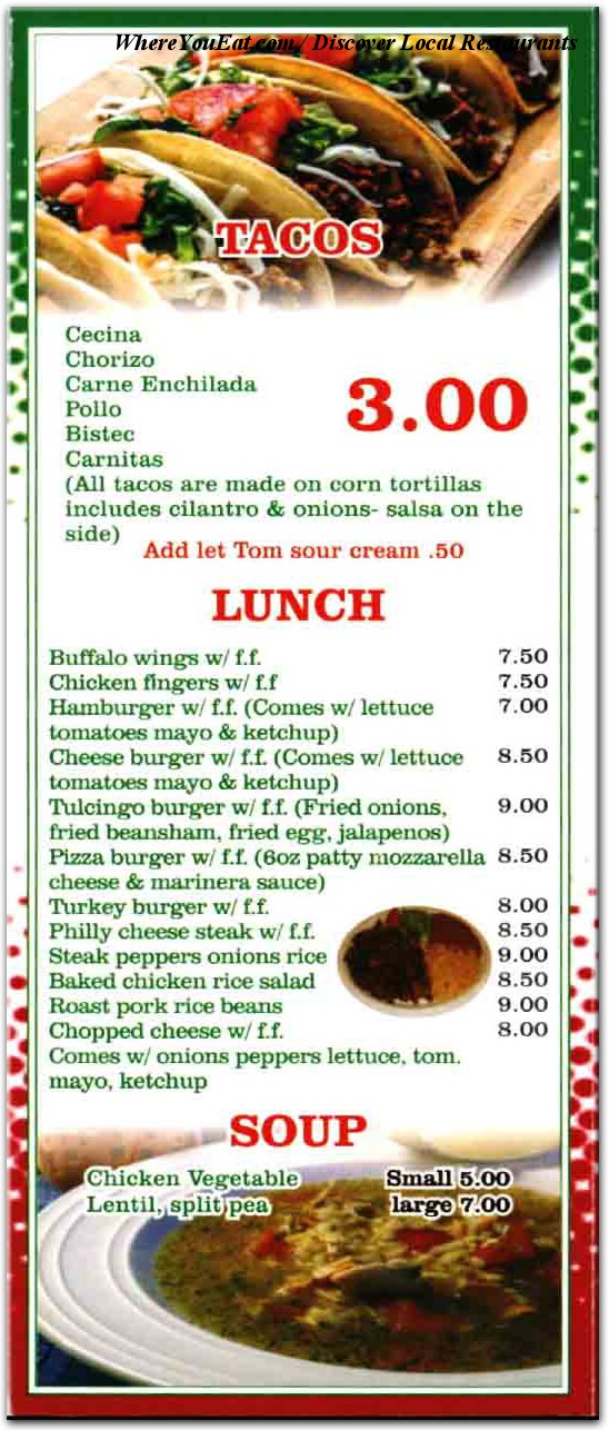 menu image