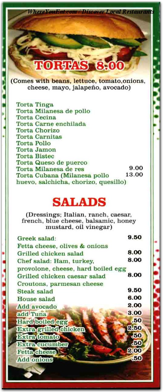 menu image