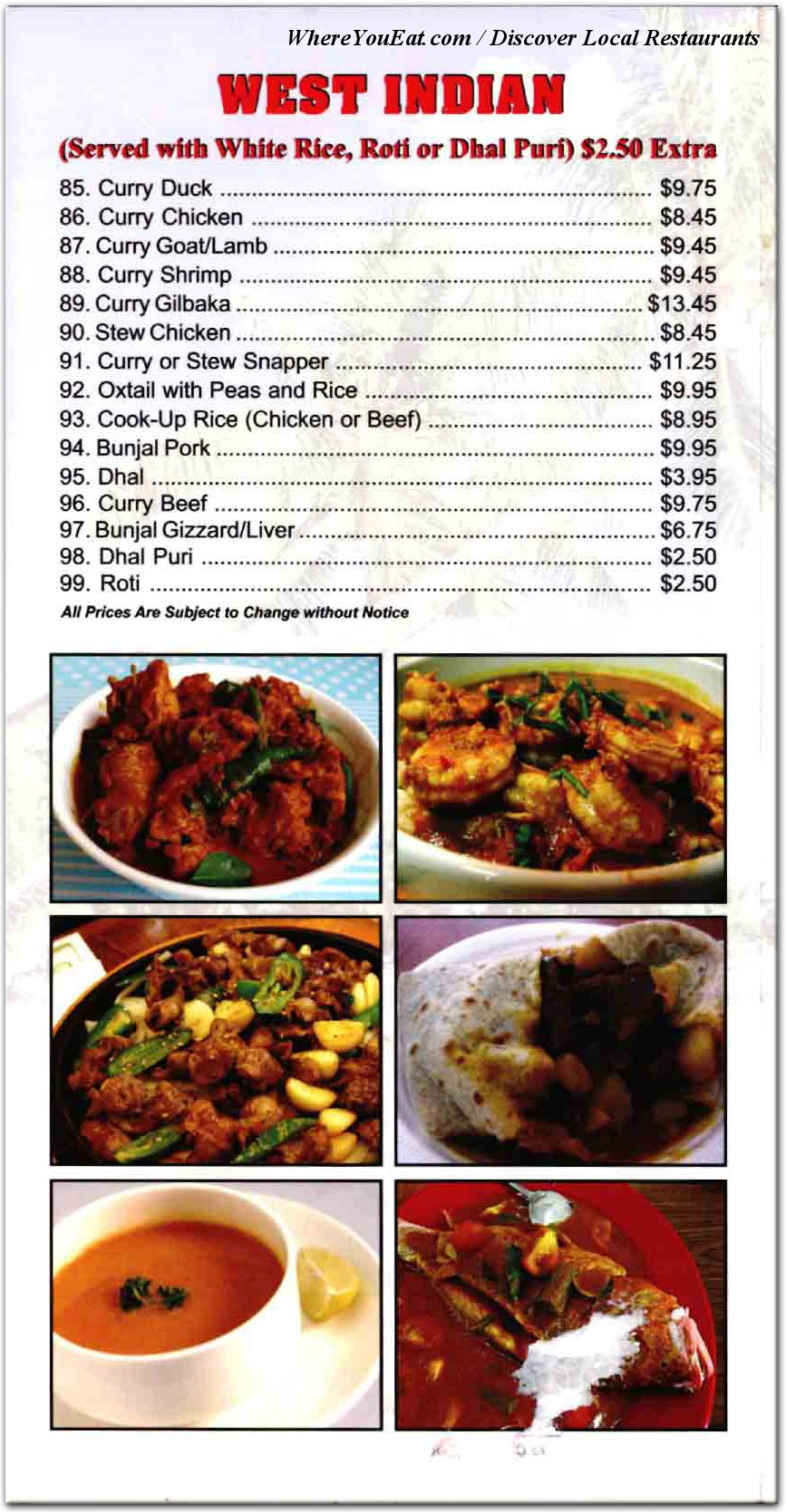 menu image