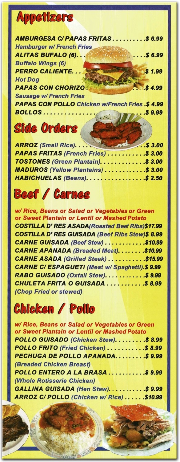 menu image