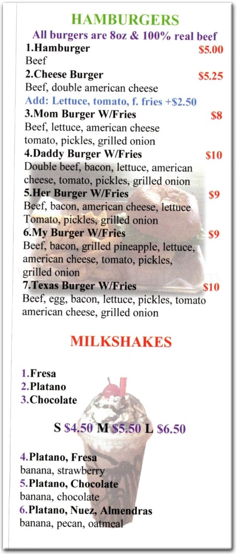 menu image