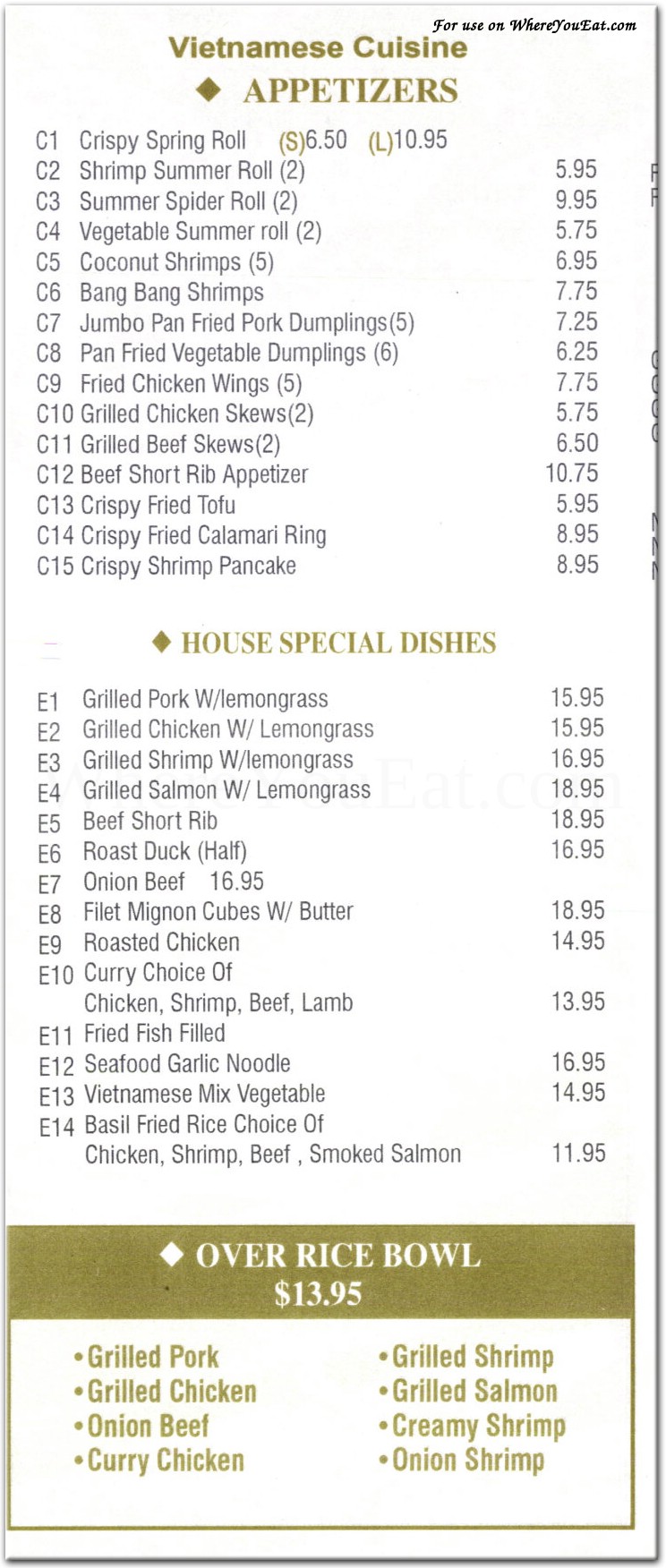 menu image