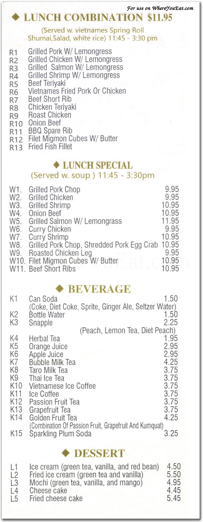 menu image