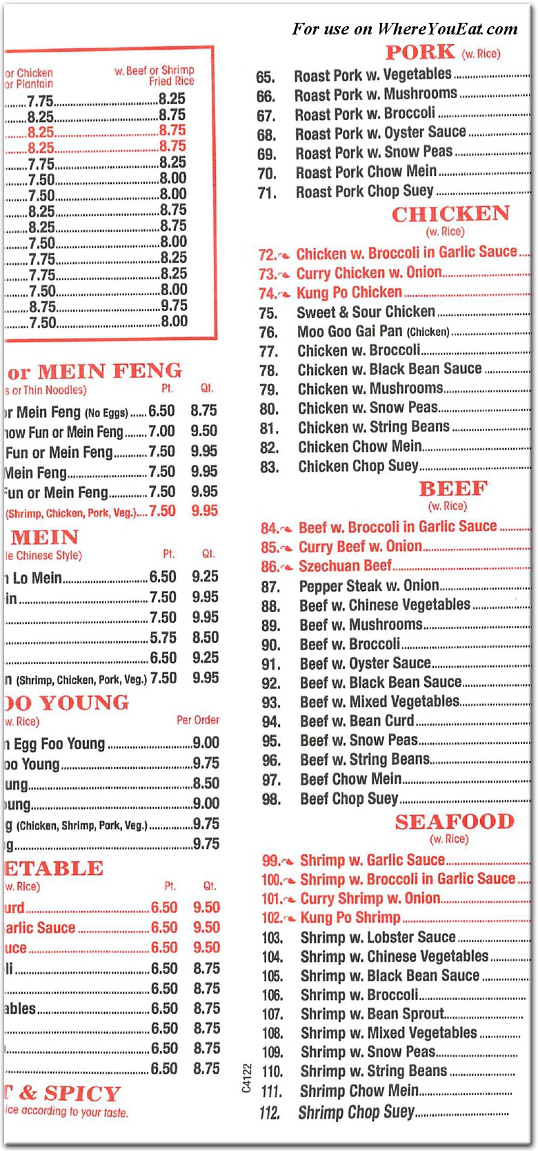 menu image